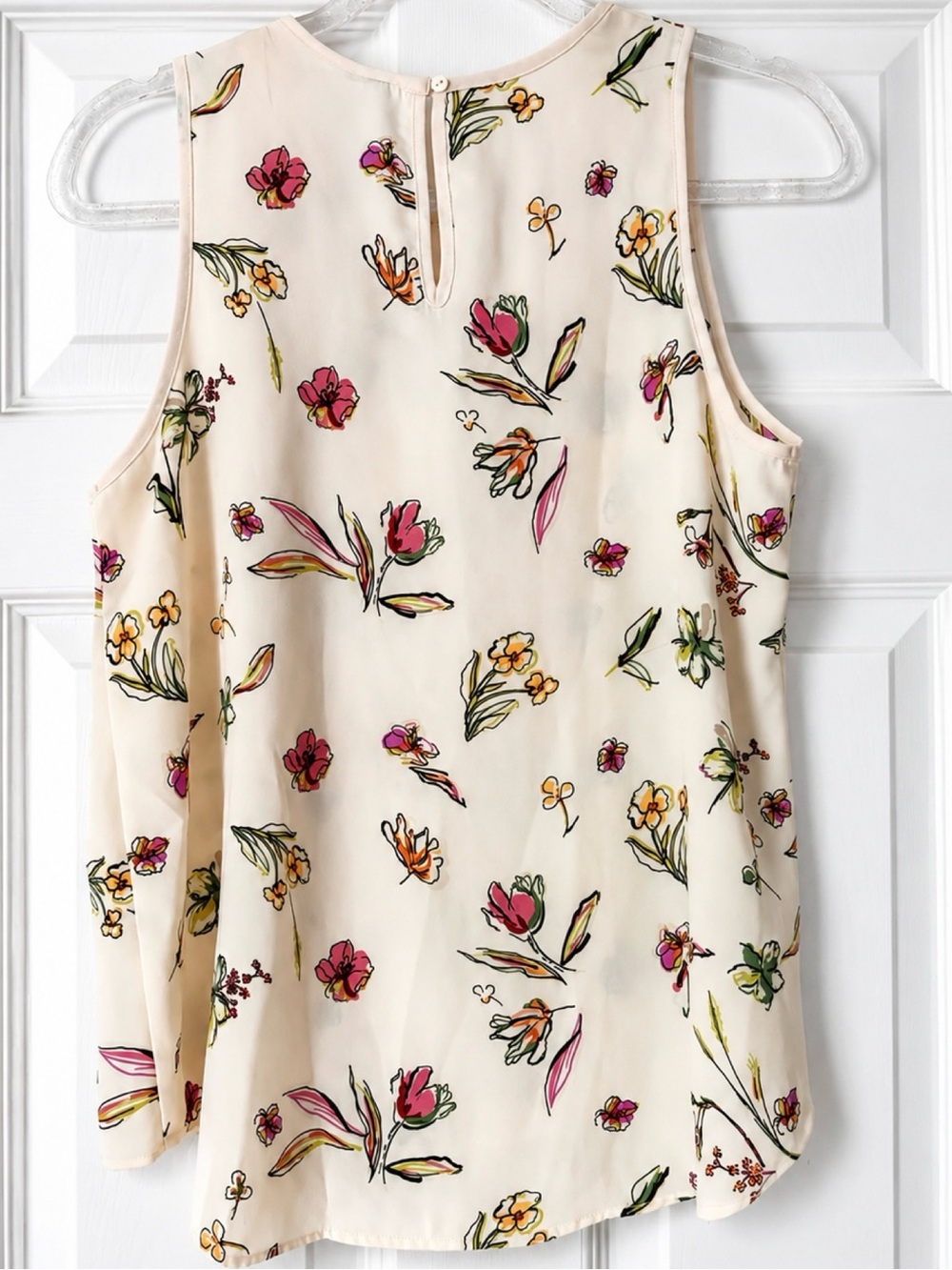 Stradivarius Beige Floral Sleeveless top - Picture 9 of 9